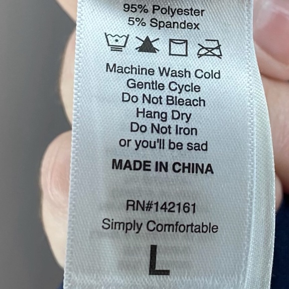 Navy Blue Christy Tunic. Large, NWT - Picture 4 of 4